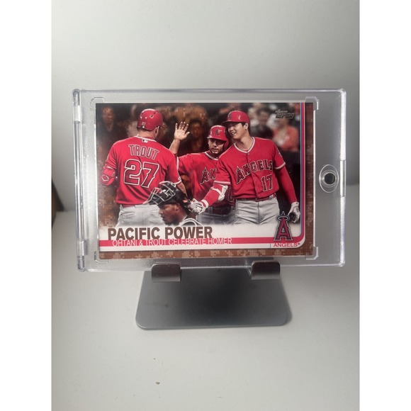 2019 Topps Update Pacific Power #US189 Shohei Ohtani / Mike  2019 Topps Update #US189 Pacific Powers Mike Trout/Shohei Ohtani SN25 CAMO